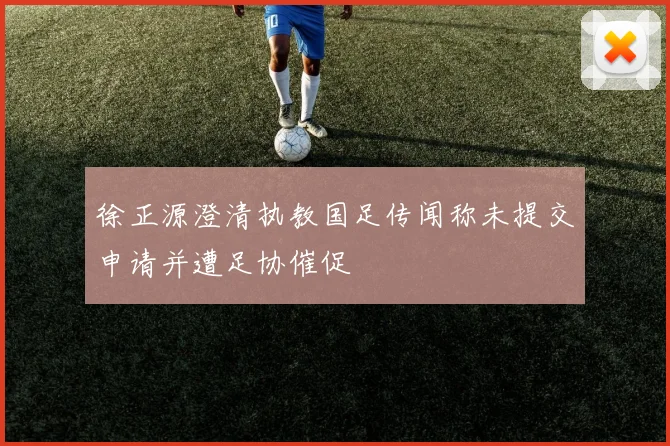徐正源澄清执教国足传闻称未提交申请并遭足协催促